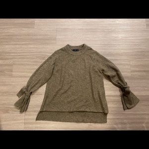 Zara oversized tie on sleeve sweater size S
